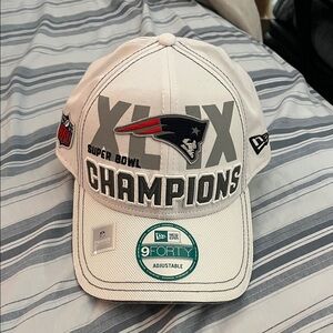 New Era Super Bowl XLIX Champions Adjustable Hat - White and Gray